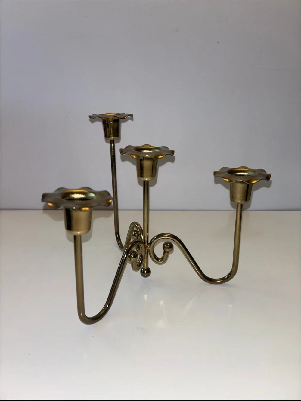 Gold Tone 4 Tiered candle holders